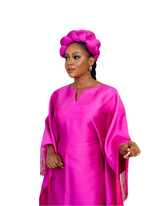 Adaora Silk Kaftan Bubu Fringe Dress
